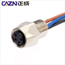 2 3 4 6 Core Pin M8 female male Front mount Bullet Type Socket Connector